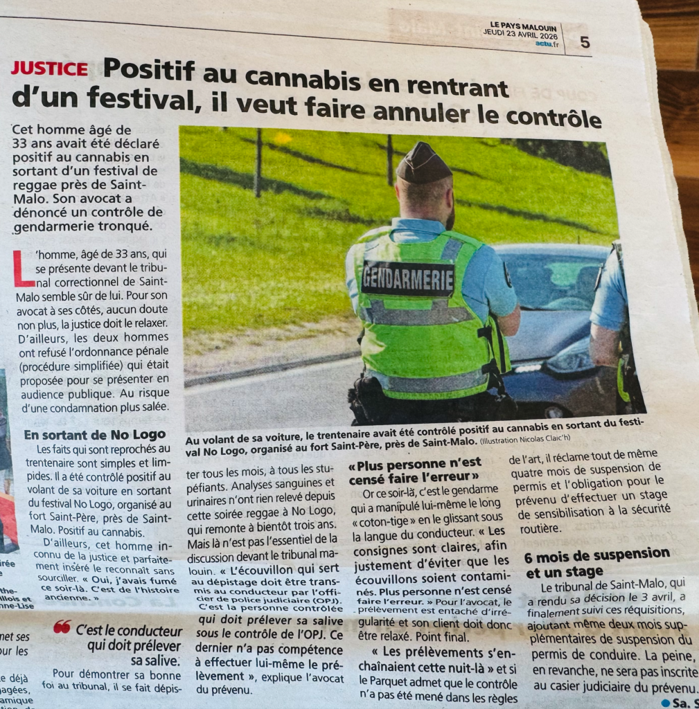 Nullité du prélèvement salivaire - Maître PUJOL - Cabinet PUJOL & AVOCATS